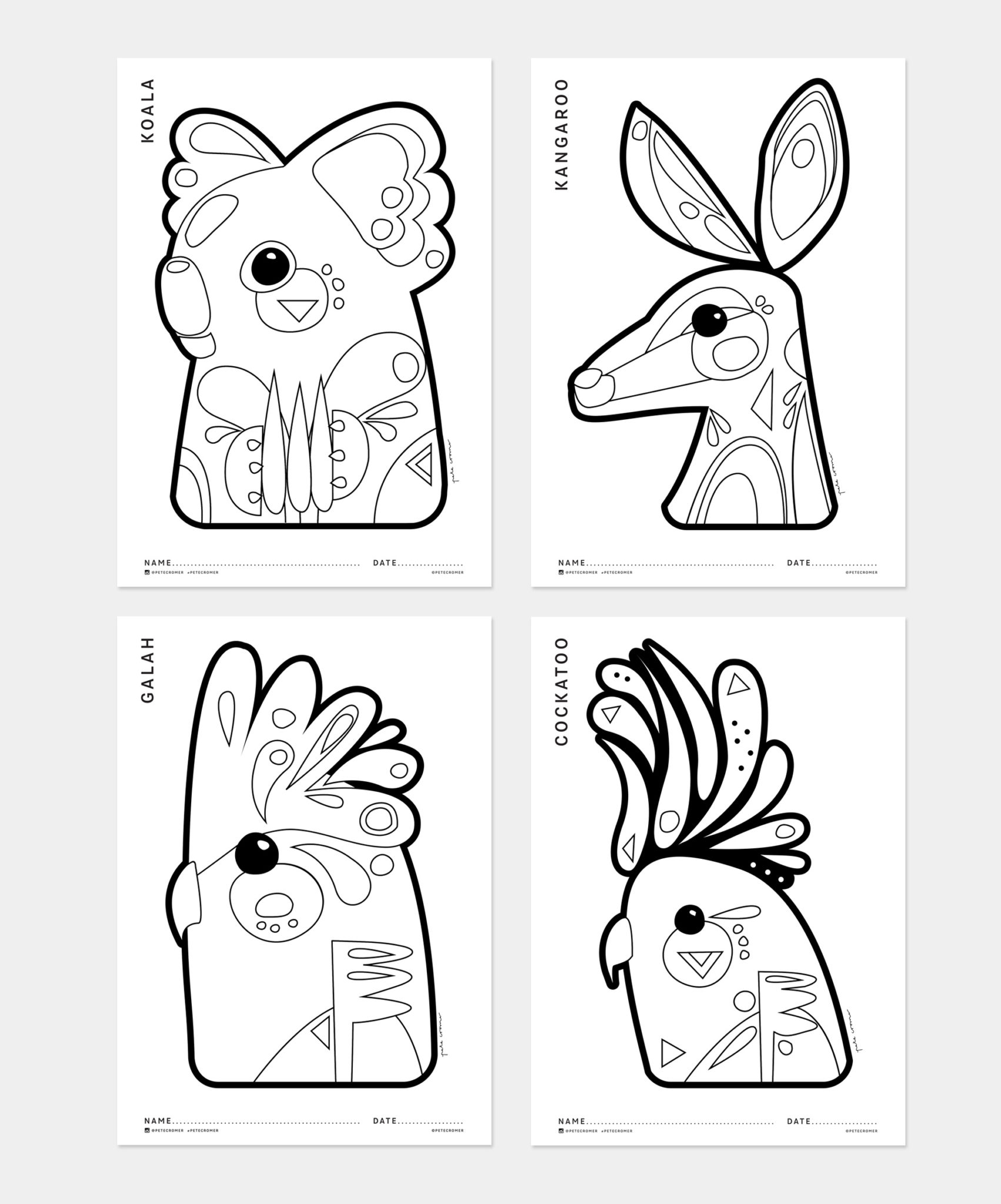 Colour Me In Printables - Pete Cromer