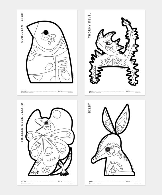 Bushlife - Colour Me In Printables - Pete Cromer